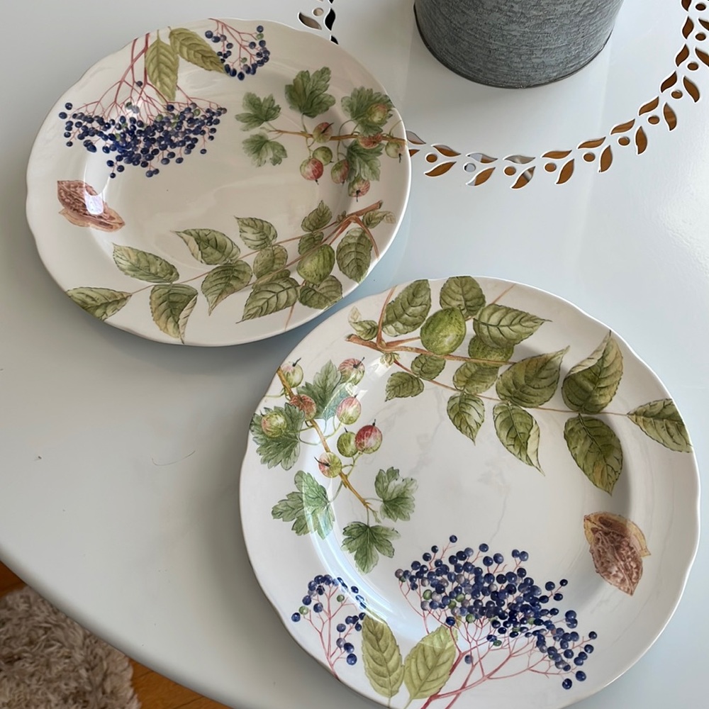 Set of 2 Woodland Spode Plates. 9”
